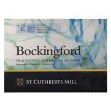 英國 山度士 Bockingford 巴京夫 冷壓水彩本 300g 單邊膠裝12張入, 18*13 cm