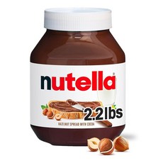 Nutella 헤이즐넛 스프레드 코코아 아침 식사 1000.7g(37온스) 병, 1.001kg, 1개