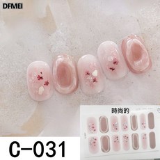 DFMEI 春夏甲貼新款指甲貼紙美甲貼3d顯白立體指甲貼可穿戴美甲貼紙, 1個, C-031:如圖
