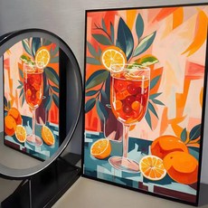 와인 아페롤 스프리츠 포스터 셀프 접착 스티커는 벽면에 적합하며 방수 방습 기능이, P. z10