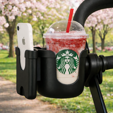 리치라라 흔들림 없는 유모차 컵홀더, 1개, 블랙