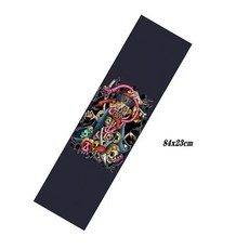 전문 스케이트 보드 사포 뒤틀린 방수 내마모성 패턴 스티커 애니메이션 모래, 색상: 21. color 18, 1개