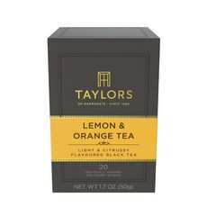Taylors of Harrogate 레몬 & 오렌지 블랙 티백 티백 20개_174349, 1개