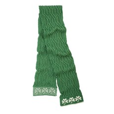 SAOL 100% 메리노 울 - 여성용 그린 샴록 아일랜드 아란 스카프 초록색. 141260, 초록색