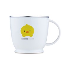 에디슨 프렌즈 논슬립 스텐 한손컵, 오리, 1개, 240ml