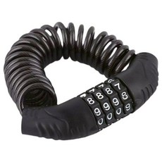 四位數密碼伸縮鋼纜鎖 行李箱安全帽自行車防盜鎖 【黑色】, 【黑色】四位數密碼鎖, 1個