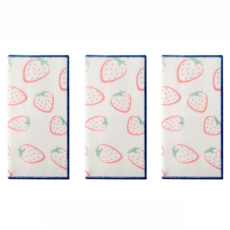 귀월미 주방용 행주 주방 3개, 1세트, 딸기 패턴