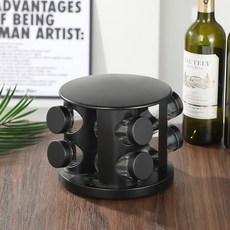 免打孔調味罐旋轉調料架廚房專用360轉盤檯面調料瓶收納架置物架, 1個