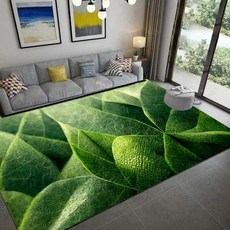 여름 녹색 야자 잎 카펫 잔디 깔개 열대 거실 침실 주방 미끄럼 방지 바닥 매트 장식