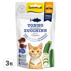 Gim Cat 俊寶俊喵 潔牙餅, 50g, 3包, 鮪魚 + 櫛瓜