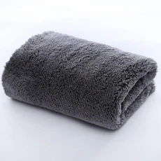 자동차 세차용 마이크로파이버 타월 세척 관리 건조 코랄 벨벳 500gsm 엣지리스 천 도구 액세서리, 02 1pcs Gray