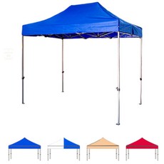 접이식 캐노피 천막 행사용 휴대용 캠핑천막 캐노피 천막 지붕+프레임 2mX3m, 2M×3M (프레임+지붕)청색