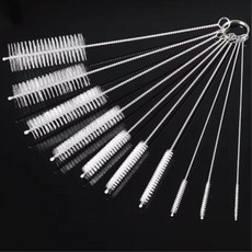 학교 과학실험실 유리시험관 세척용 브러쉬 10종 화학실험 플라스크닦기 깊은컵 병솔, 2세트