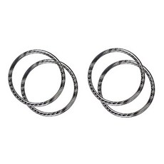 亮光3D真碳纖維 Carbon Fiber 車門喇叭圈 音響圈貼片 15-21 W205 C300 C63 C43