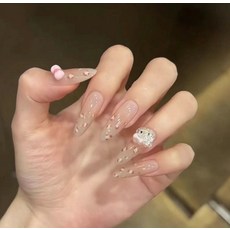 小紅書爆款穿戴甲高級感秋冬短豹紋法式美甲甲片辣妹穿戴式指甲片, 1個, BY1500:手工甲S碼#10片/袋