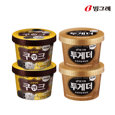 빙그레 미니어처 아이스크림 (투게더2+그라시아 쿠앤크2) 총 4개, 200ml
