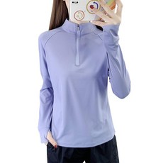 여성 아웃도어 긴팔티셔츠 봄가을 캐주얼 자외선 차단 등산티 상의 여자 패션 코디 속건 스포츠 긴팔티 SJS