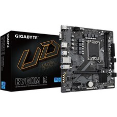 기가바이트 B760M E 마더보드 - 14세대 인텔 코어 CPU 6+1+1 페이즈 VRM 최대 7200MHz DDR5OC 2xPCIe 4.0 M.2 1GbE LAN USB 3.2