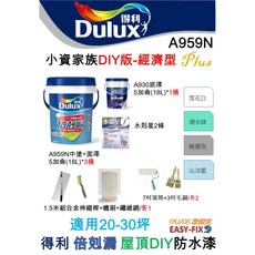 得利倍剋漏 A959 套裝 DIY 屋頂隔熱防水, 1個, 冷寒銀,959經濟型裸裝版/30坪
