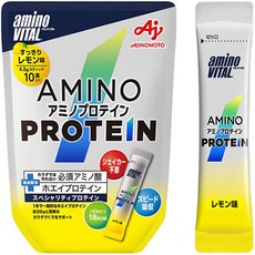 BCAA EAA 4.3 (x 10) 아지노모토 아미노 바이탈 아미노 단백질 레몬 맛 파우치, 1개, 120g