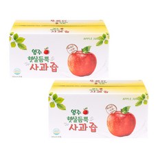 영주 햇살듬뿍 사과즙 100mlx30포 (2세트), 3L, 60개
