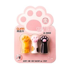 ajm 阿吉米 A-3002 貓掌造型筆套 三入裝, 1套