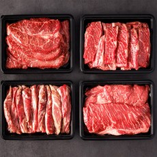알찬한우 투뿔1++ 한우 오마카세 모듬 구이용 7번 (꽃등심200g+앞치마살200g+특수부위400g), 800g(등심 앞치마살 특수부위), 1개