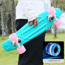 크루져 청소년용 초보자용 초보자 입문용 입문 입문자용, 1개, 레이크그린보드+화이트브리지+핑크스플래시휠