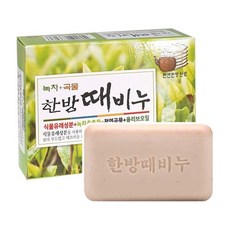 웰빙헬스 한방 때비누130g-1개/한방비누 목욕비누