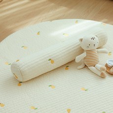 아솜느 순면 100수 아기 케릭터 자수 바디필로우, 모과