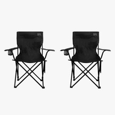 버팔로 캠핑 나들이 차박 백패킹 낚시 이동식 접이식 경량 간이 의자 시크캠프 체어 2P, 블랙, 1세트