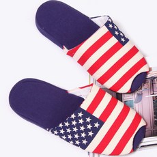 미국 국기 성조기 모양 면 실내화 got+20299VG