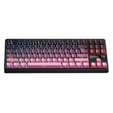 MCHOSE G87 노브 커스텀 3모드 유무선 기계식 키보드, 블랙베리 핑크, 인캔데슨트축 V2, 제조사축