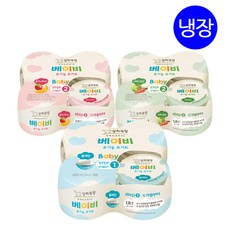 상하목장 유기농 베이비요거트 85g 플레인 4개+딸기바나나 4개+ 사과당근 4개