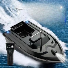 낚시RC보트 5200mAh 떡밥 미끼 무선조종 보트 고출력 투하 원격제어, 블랙+2 x 5200mAh 배터리+가방