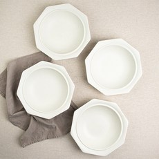 시라쿠스 네이처 팔각볼 24cm 4개세트, 화이트