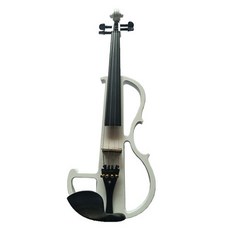 전자 바이올린 입문용 세트 무소음 일렉트릭 연습용 프레임 연주 풀세트, 1개, 6_E형 화이트, 단일 모델