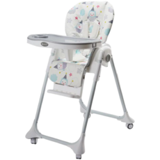 Mykidz多功能折疊兒童餐椅 新生兒適用 可坐可躺 承重30kg, 多功能 灰白貓頭鷹餐椅