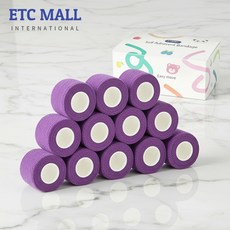 이티씨몰 자가점착 밴드 2.5cm 압박붕대 10+2 퍼플, 1개