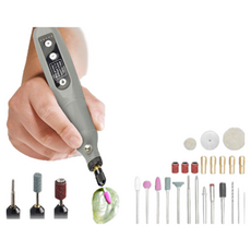 JOEKI迷你電鑽【DZ0156】五段變速 無線手持 附24件配件 DIY工具, 1個