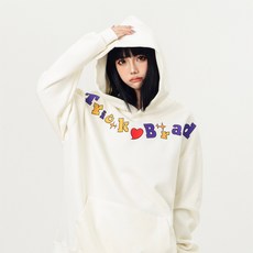 투니스 여성 기모 심플 루즈핏 긴소매 후드 티셔츠
