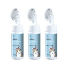 貓咪下巴清潔泡沫 乾洗澡 貓咪清潔 - 寵物清潔用品, 1個, 【除蚤抑菌】下巴清潔泡沫_3瓶裝, 200ml