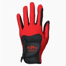 Fit39 彈性高爾夫手套 S號18至20號 舒適透氣 提升握感, 黑紅,整双／左右手, 1個