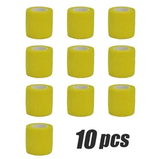 다채로운 운동 랩 테이프 자기 접착 성 탄력 붕대 Elastoplast 스포츠 보호대 무릎 손가락 발목 손바닥 어, 01 2.5cmX4.8m, 05 Yellow-10pcs