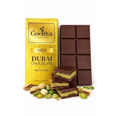 Gooltiva 다크 초콜릿 피스타치오 바 - 99.2g(3.5온스) | 두바이에서 영감을 받은 프리미엄 초콜릿 바삭한 피스타치오가 들어간 리치 다크 코코아 고급 간식, Gooltiva 다크 초콜릿 피스타치오 바 - 99.2