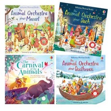 Usborne 音效古典音樂書 4冊組 (巴哈/貝多芬/莫札特/動物狂歡節), 詳見詳細資訊