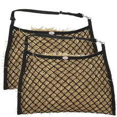 파리 택리스 매듭 없는 초느린 사료 건초 네트 세트 2 u2013 1 5인치 개구부 말 입마개에 부드러운 24인치 x 30인치 플레이크와 스냅이 있는 조절 가능한 걸이 스트랩 민감