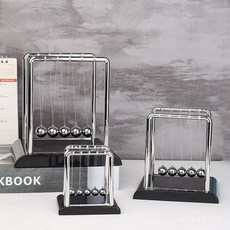 方形黑底牛頓擺撞球 辦公桌裝飾擺件 學生禮品 臺灣出貨, 大號拱形,牛頓擺