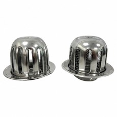 蝴蝶衛浴 304不鏽鋼圓形中屋落水頭9.9x9.9cm 屋頂樓頂排水過濾網, 1個, (圓中屋) 1.5",有ST網