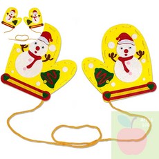 AP 유아미술재료 부직포 장갑만들기-눈사람